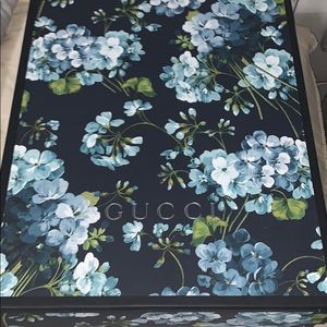 Reversible Bag GG Blooms Floral Blue Canvas Tote